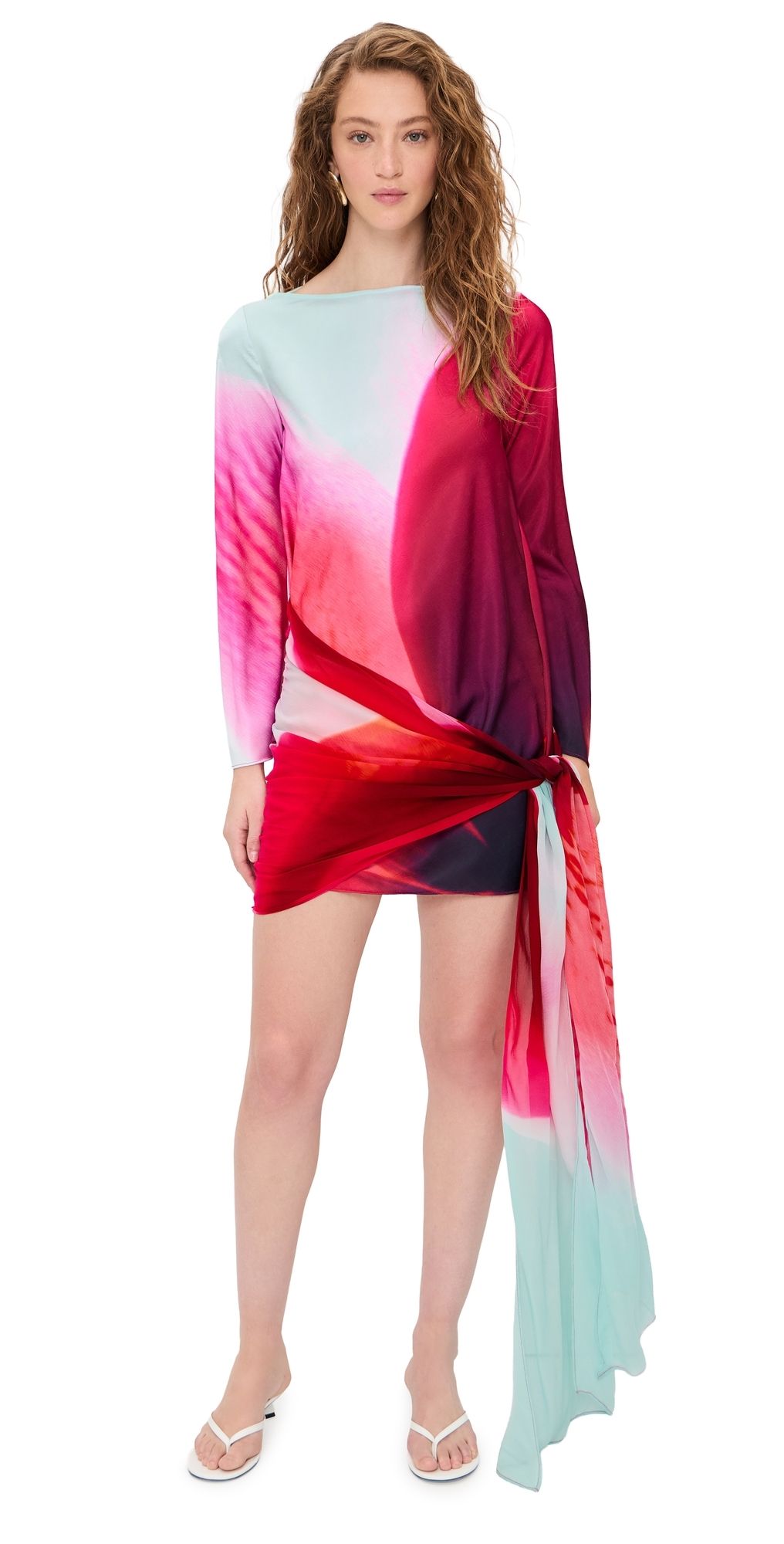 Significant Other Farrah Long Sleeve Mini Dress Tropical Bloom 10