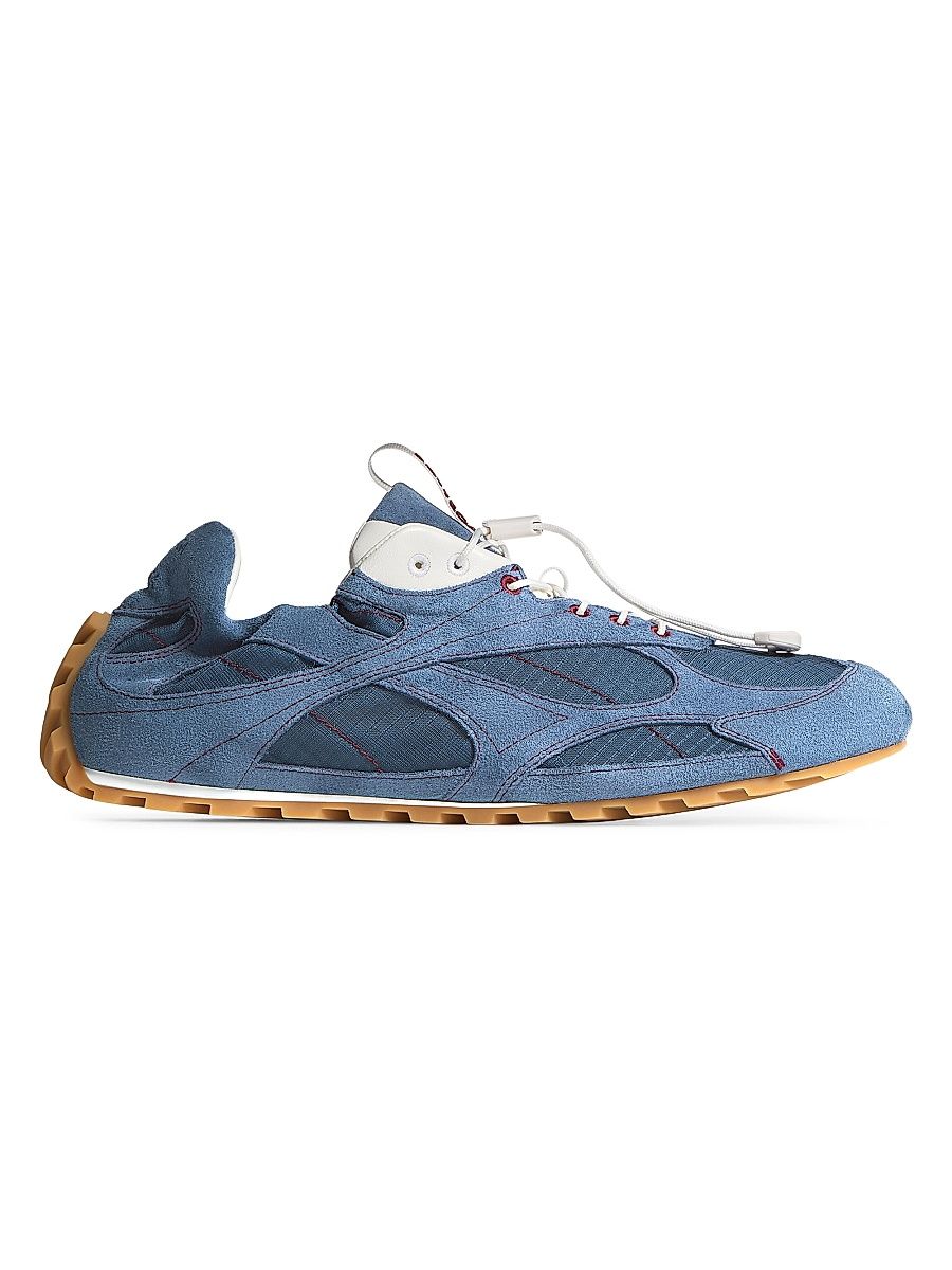 Men's Orbit Flash Low-Top Suede Sneakers - Blue Venezia - Size 12