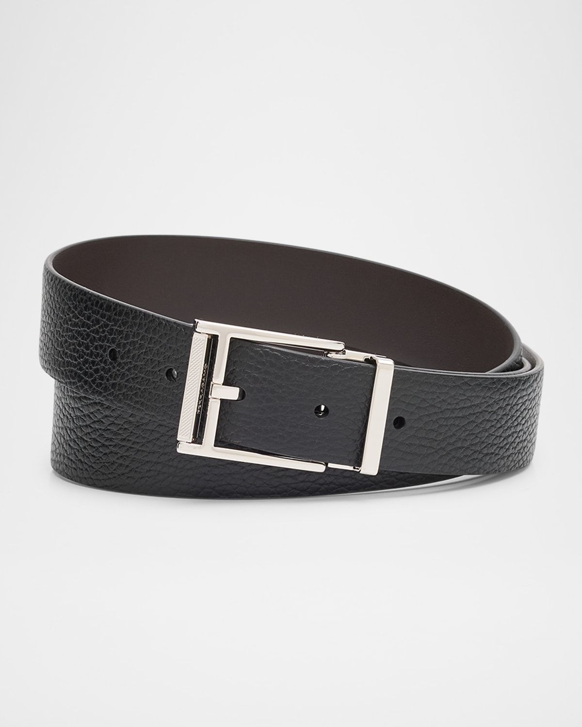 Men & apos;s Reversible Leather Resin-Buckle Belt