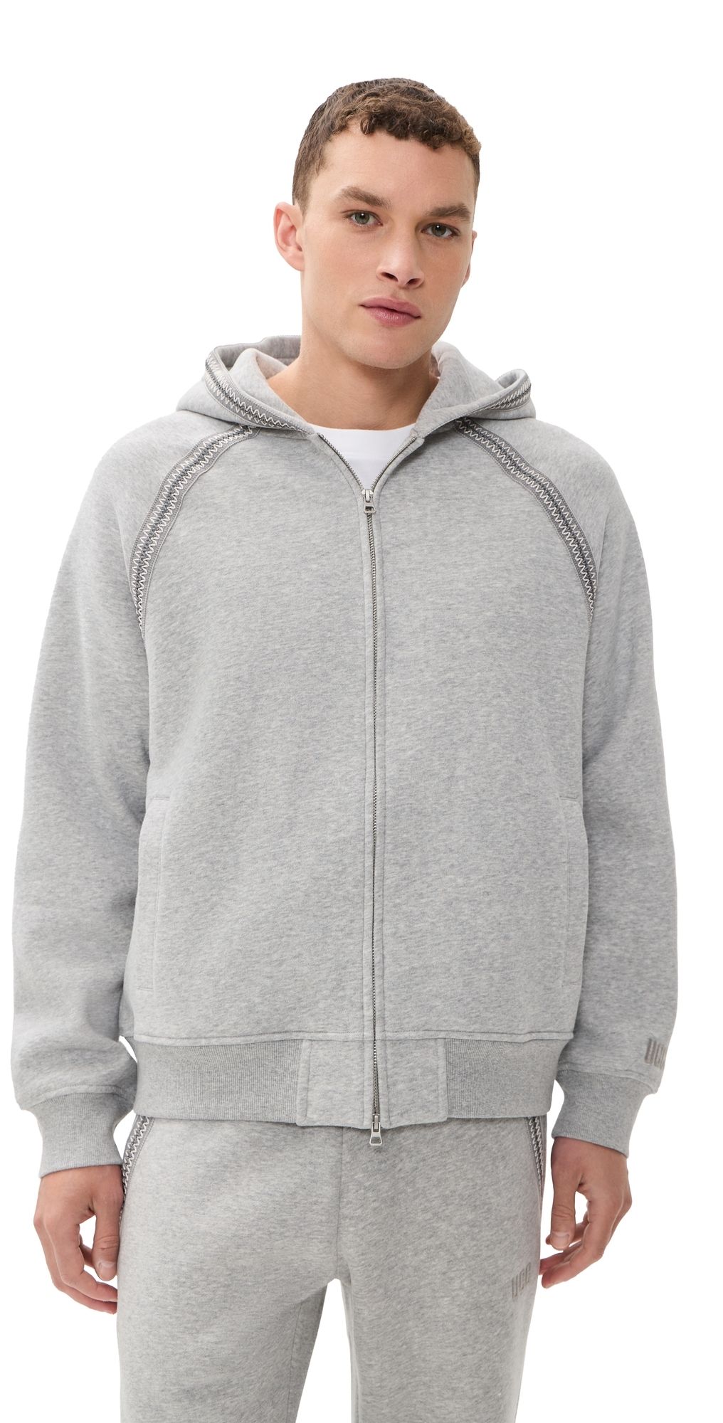 UGG Tasman Full Zip Hoodie Grey Heather M
