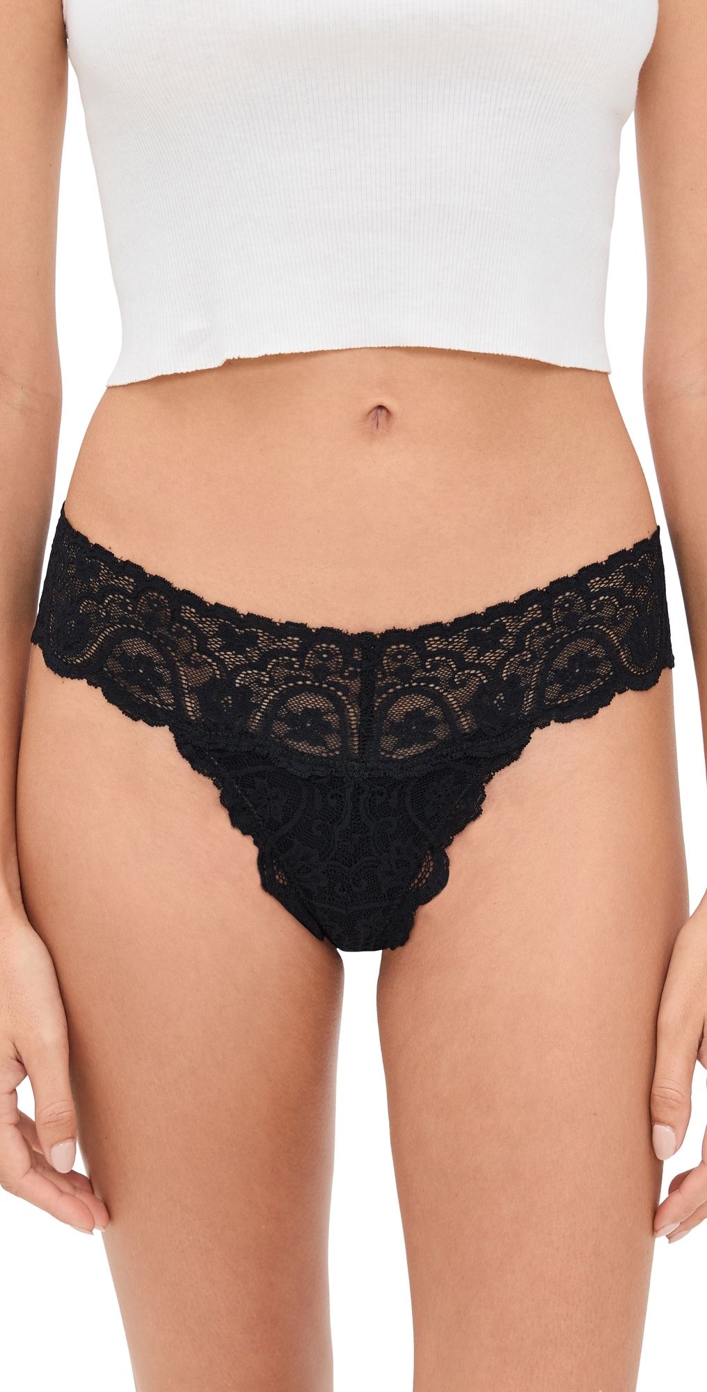 Commando Tulip Tanga Black One Size