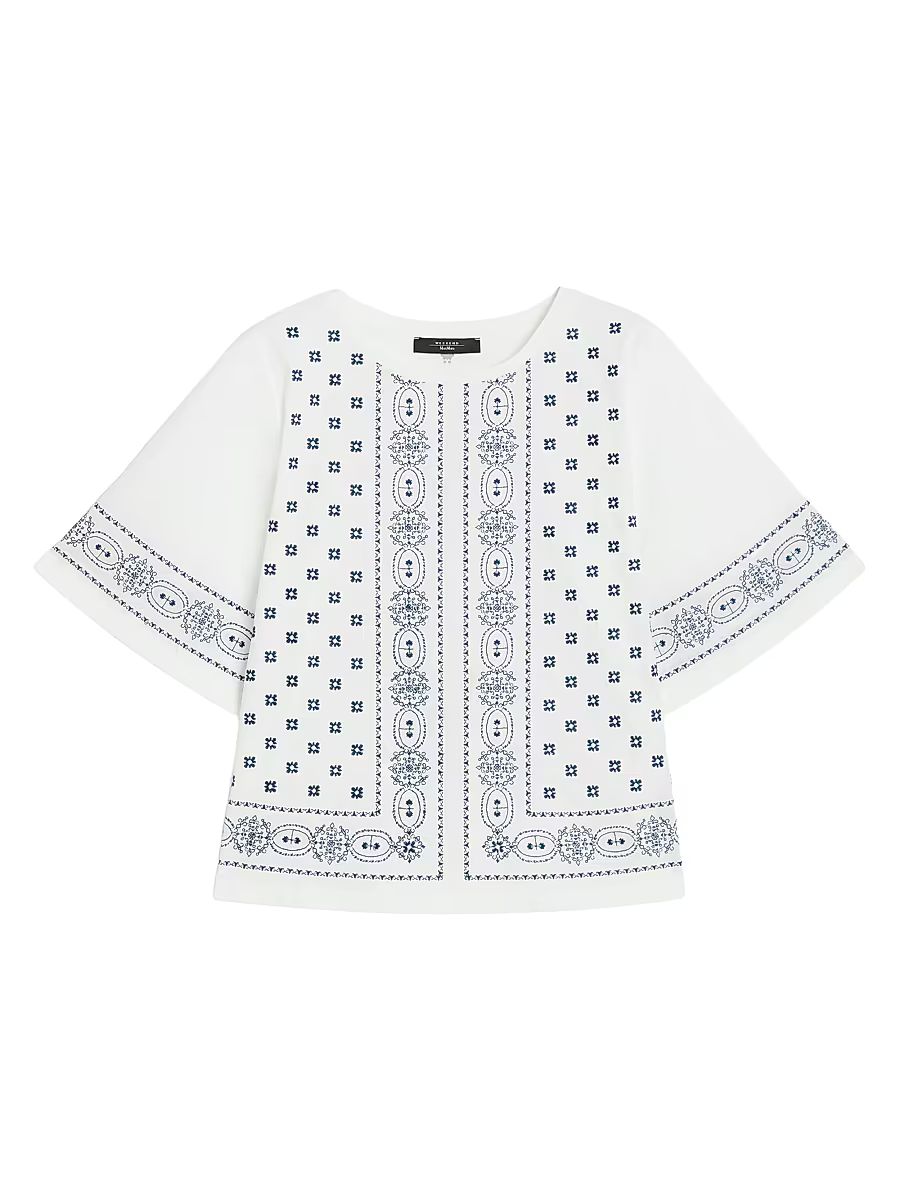 Women's Cotton Poplin Top - White - Size Large