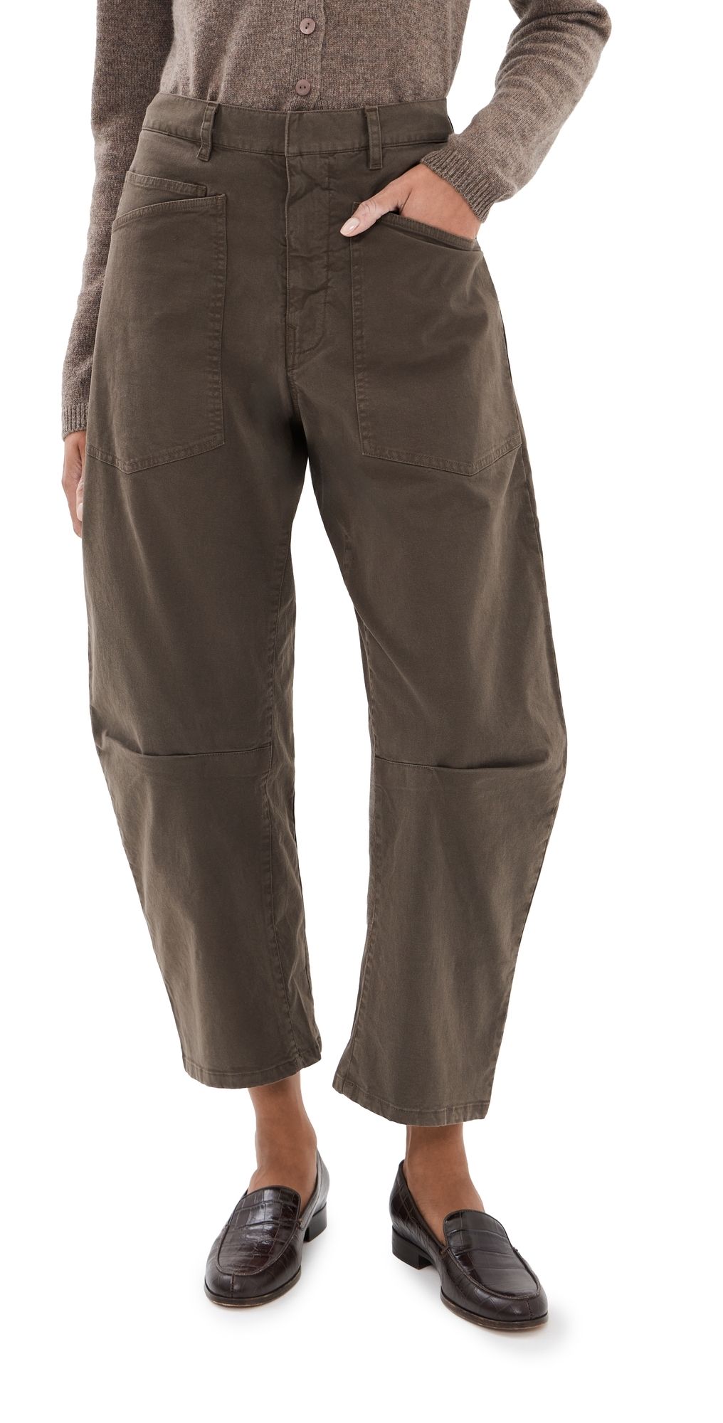 Nili Lotan Shon Pants Vintage Washed/Dark Walnut 8