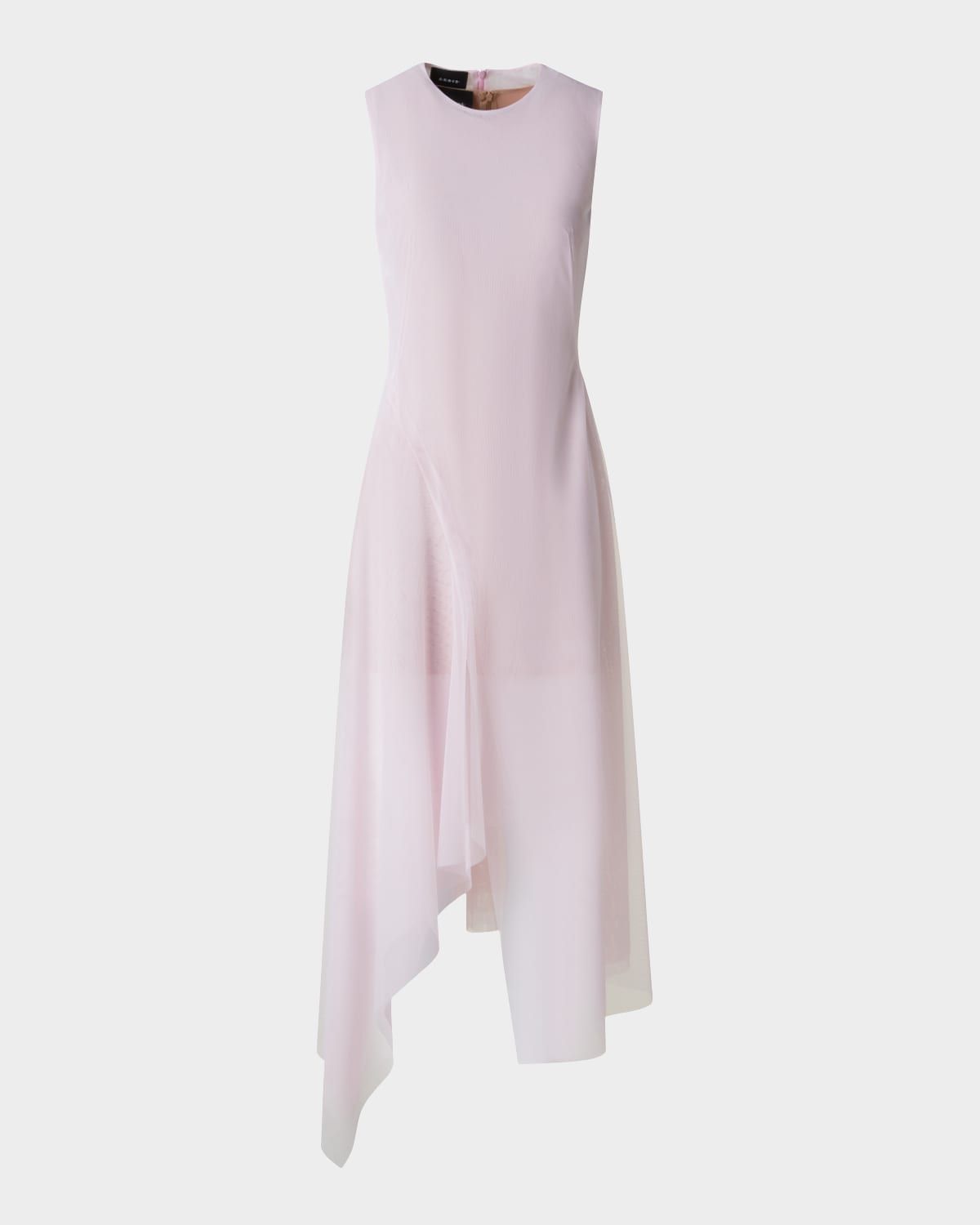 Double Layer Techno Tulle Midi Dress