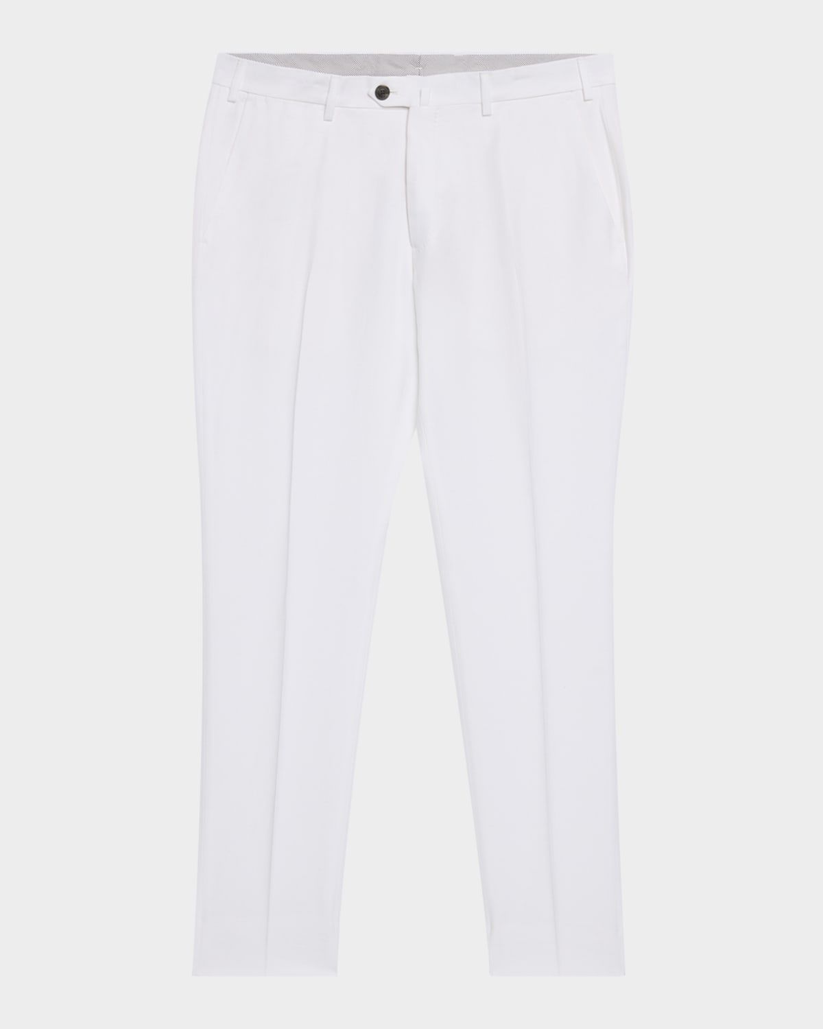 Men & apos;s Lyocell Twill Flat-Front Trousers