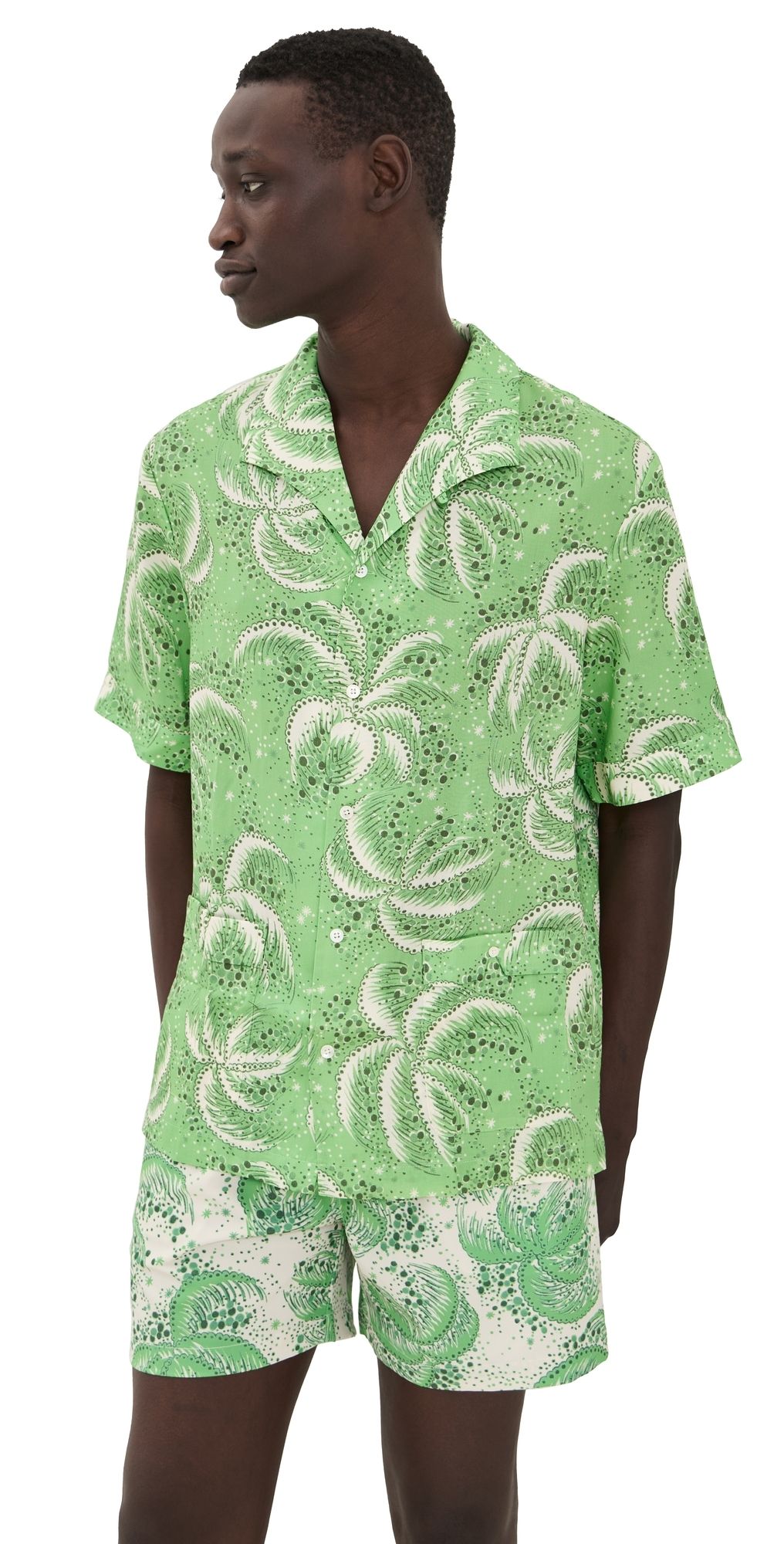 Tombolo Palm Fronds Shirt Green S