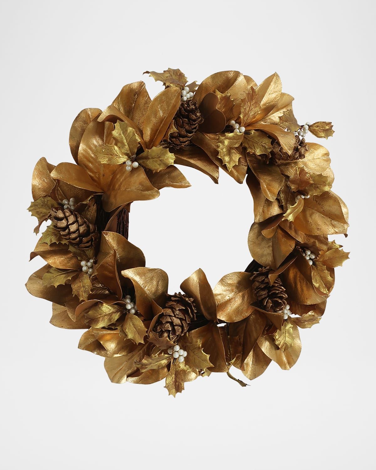 Golden Magnolia Leaf 24" Wreath