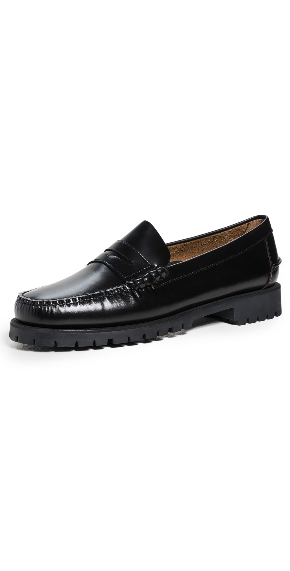Sebago Dan Lug Leather Loafers Black 11.5