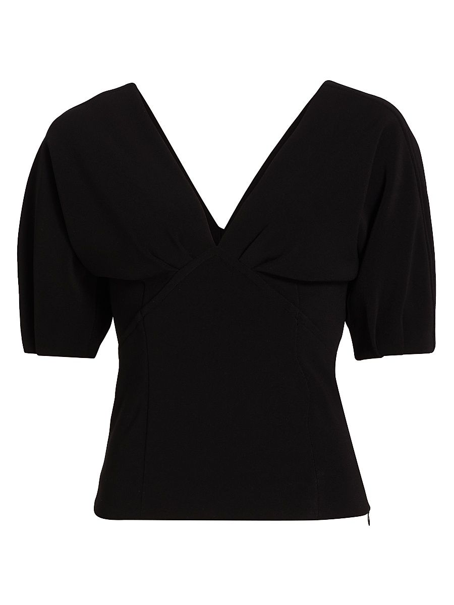 Women's Darena Stretch Crepe Top - Black - Size 10
