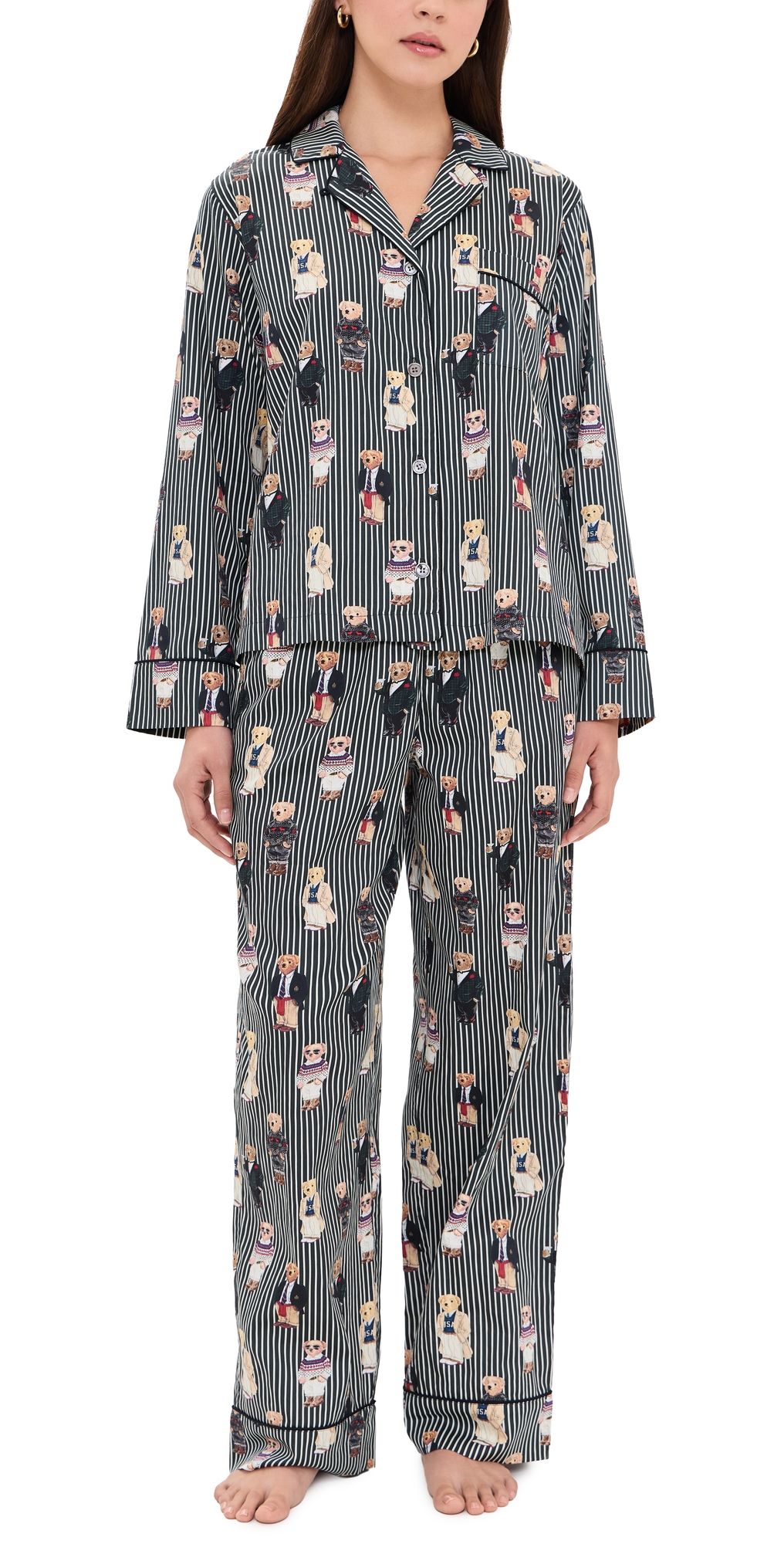 Polo Ralph Lauren Madison All Over Bear Pajama Set Winter Bear S