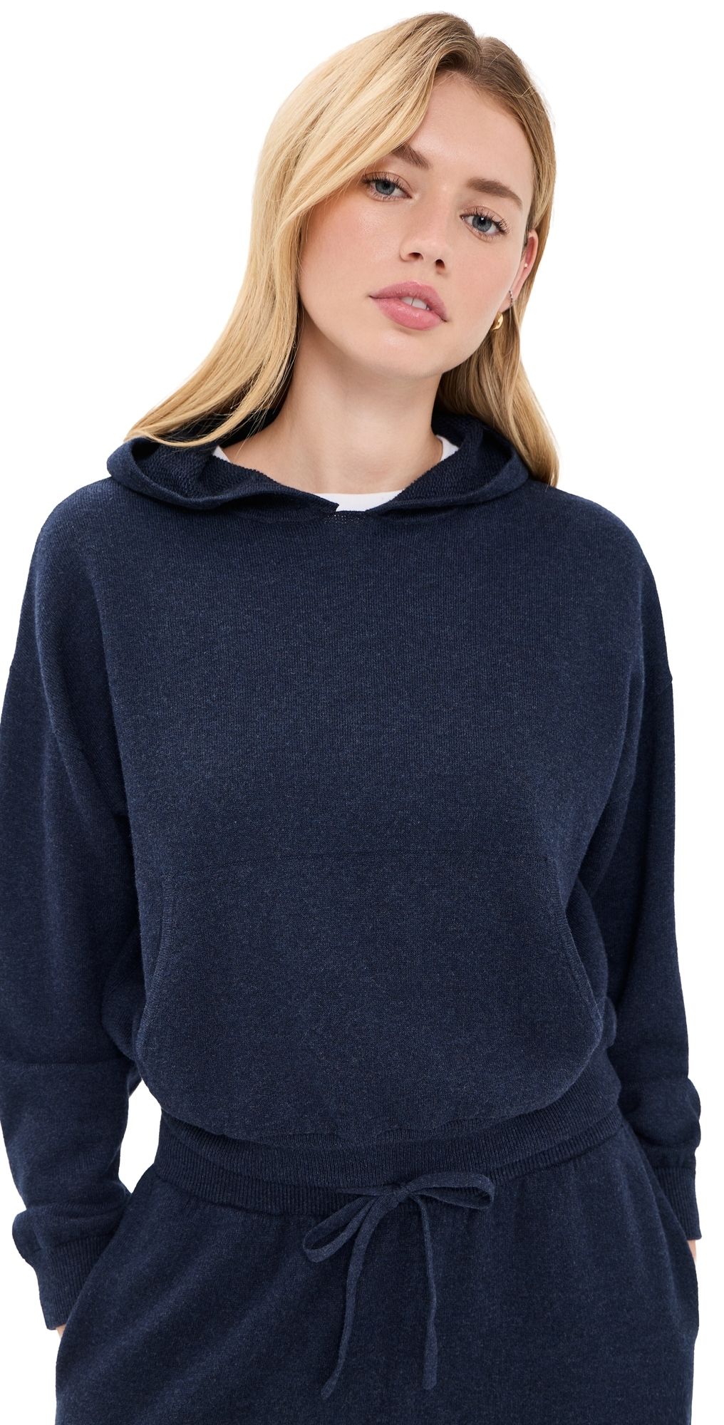 ASHER Nima Knitted Hoodie Heather Cadet M
