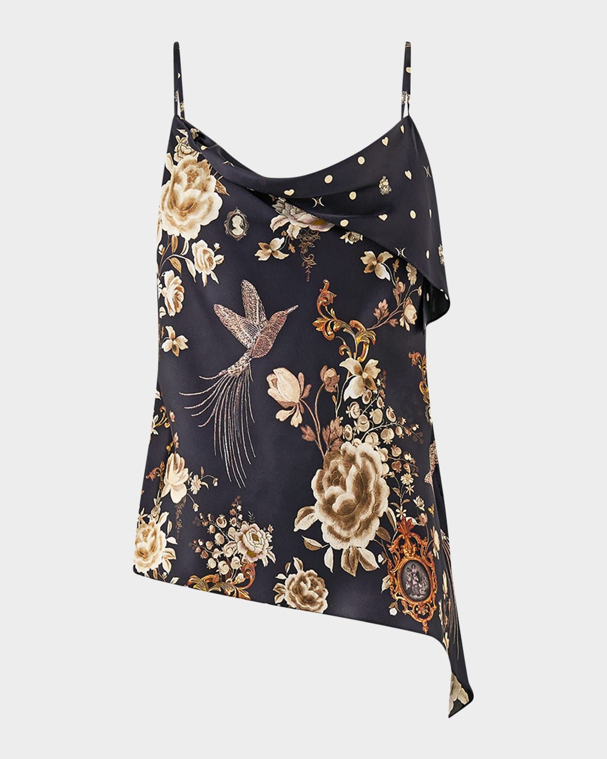 Flamenco Folklore Asymmetric Draped Top