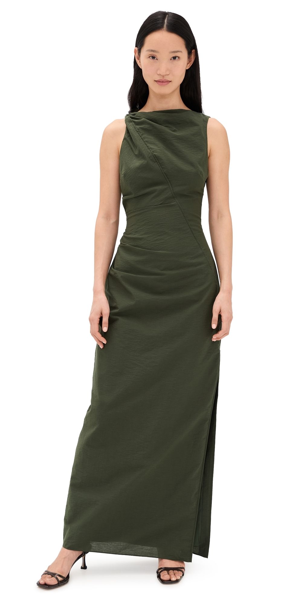 SIR. Sorel Maxi Dress Dark Olive 4