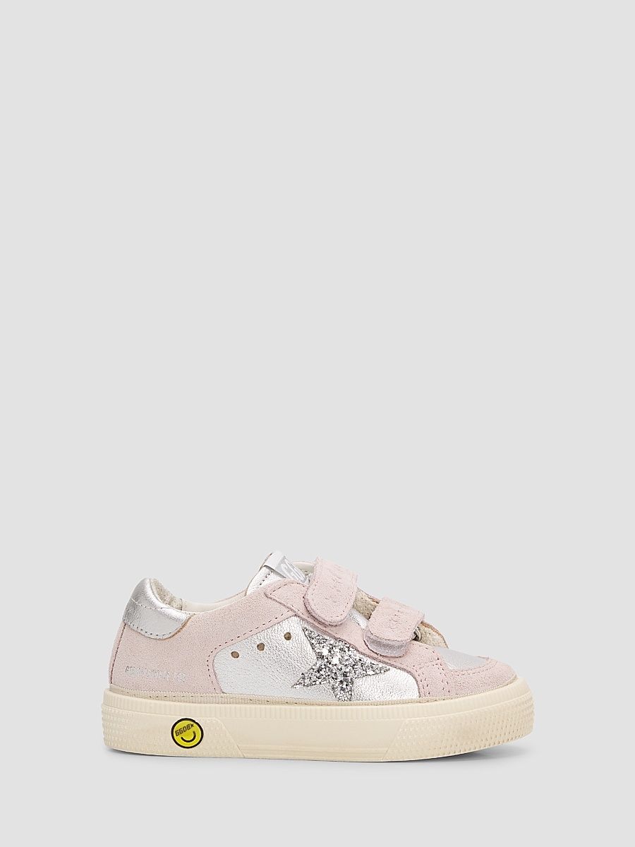Baby Girl's, Little Girl's & Girl's May School Leather Low-Top Sneakers - Pink Silver - Size 3 (Child)