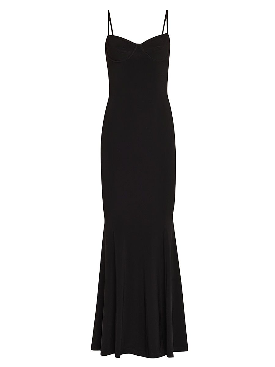 Women's Underwire Fishtail Gown - Black - Size XS