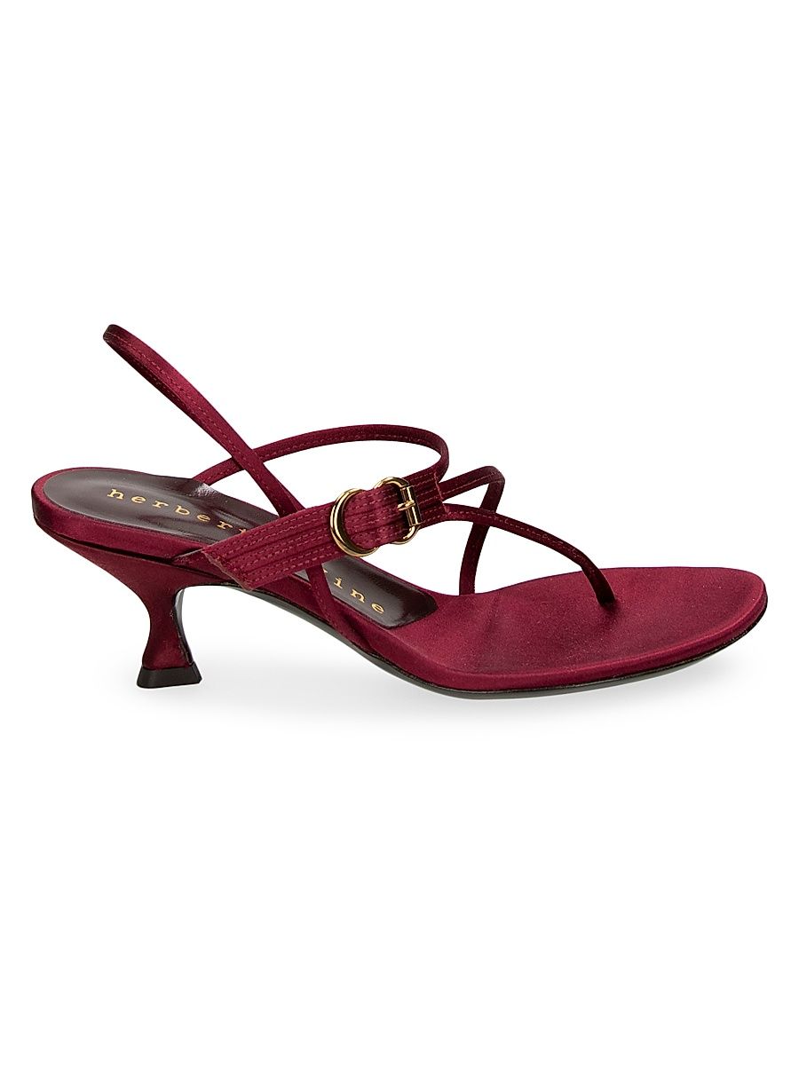 Women's Starry-Eyed 55MM Satin Sandals - Satin Burgundy - Size 11