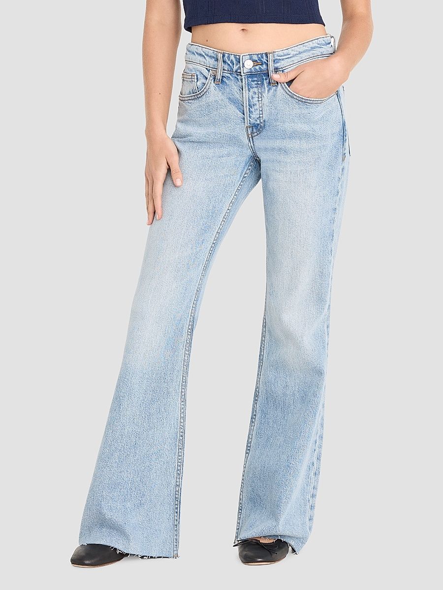 Women's Vintage Low-Rise Relaxed Flare Jeans - Indigo - Size 8