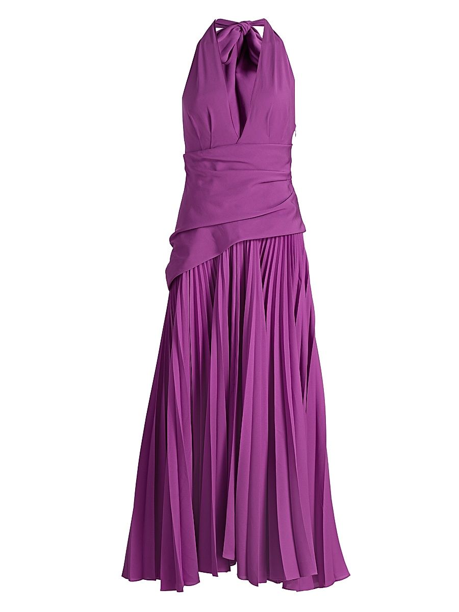 Women's Kerrison Pleated A-Line Maxi Dress - Deep Mulberry - Size 4