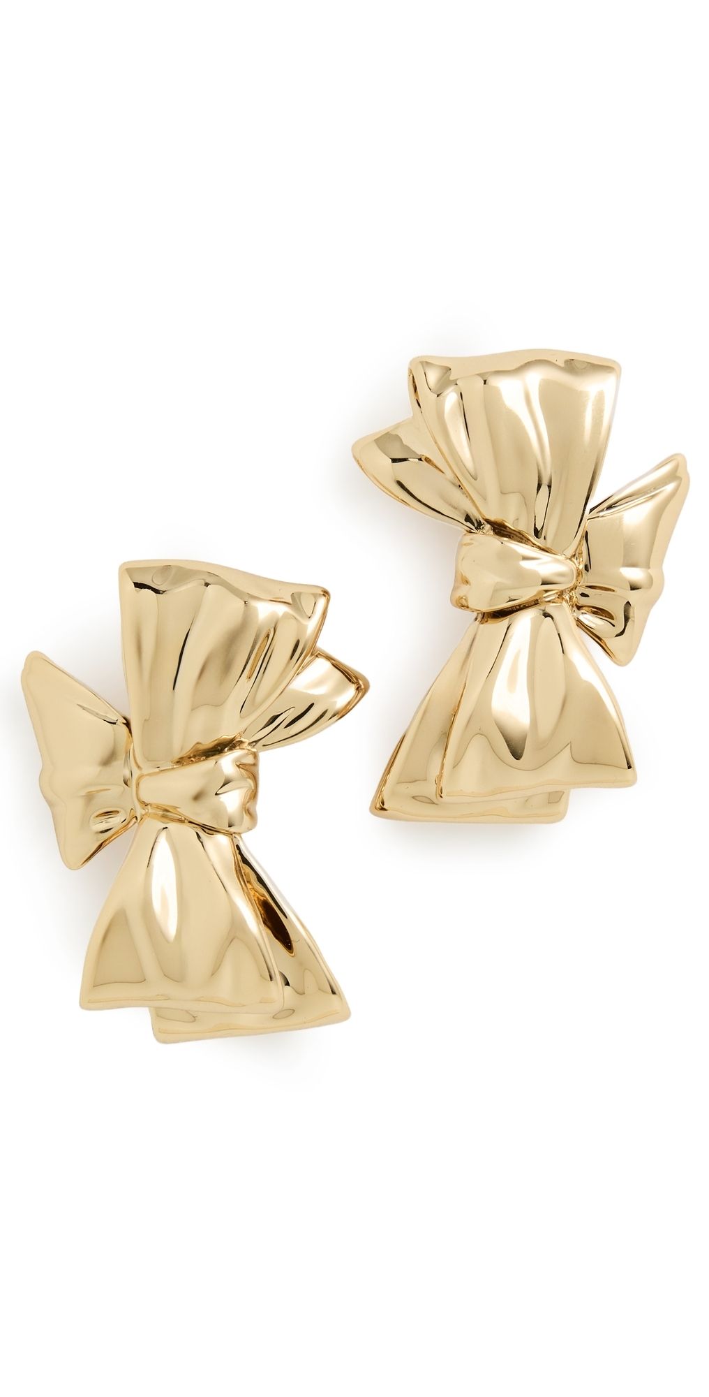 Jennifer Fisher Small Bow Earrings Yellow Gold One Size