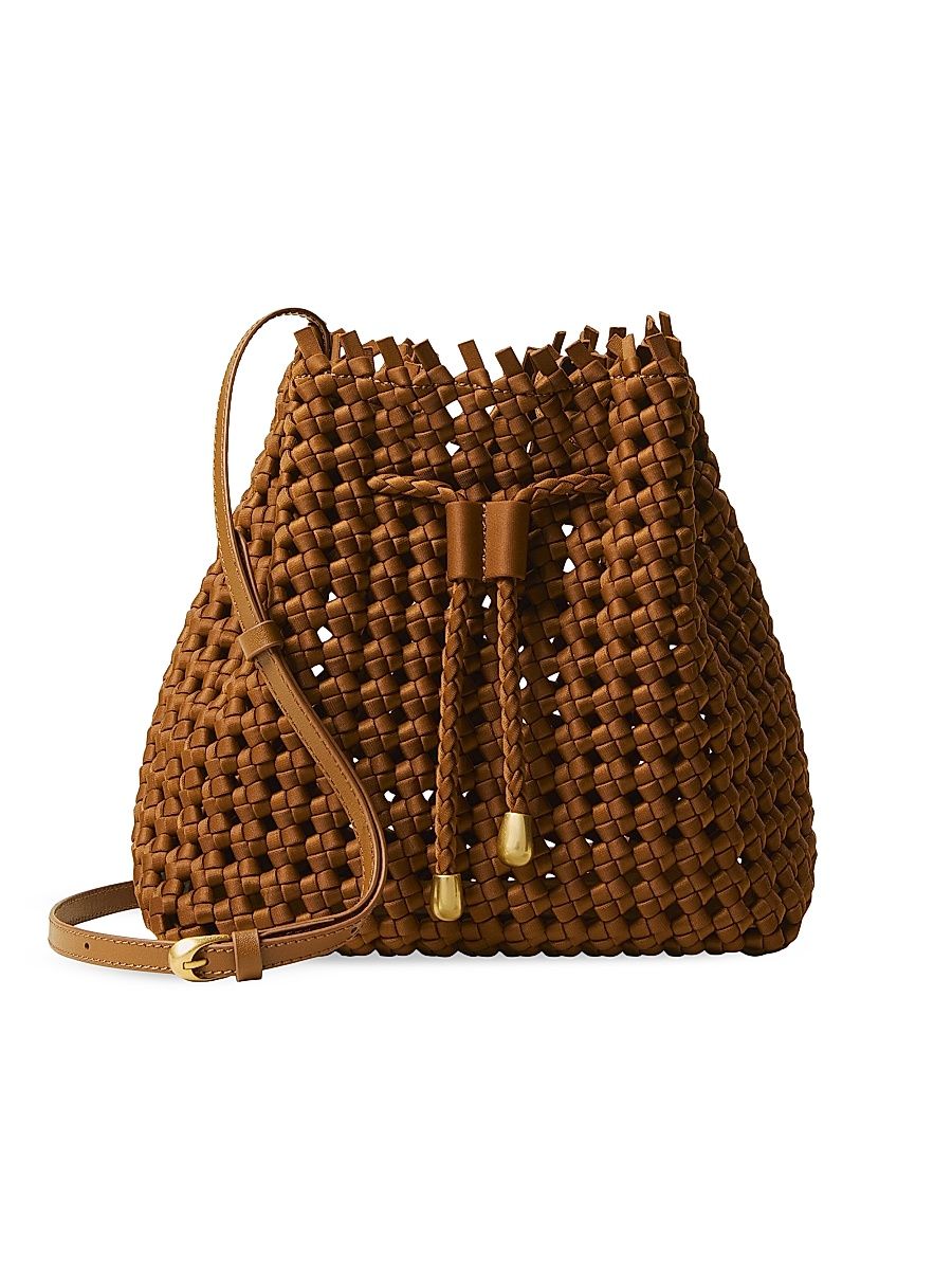 Women's Mallorca Open Weave Bucket Bag - Salt