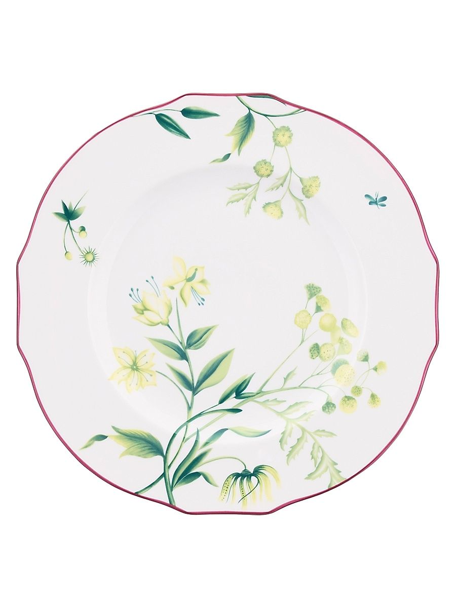 Florenza Porcelain Dinner Plate - Green White