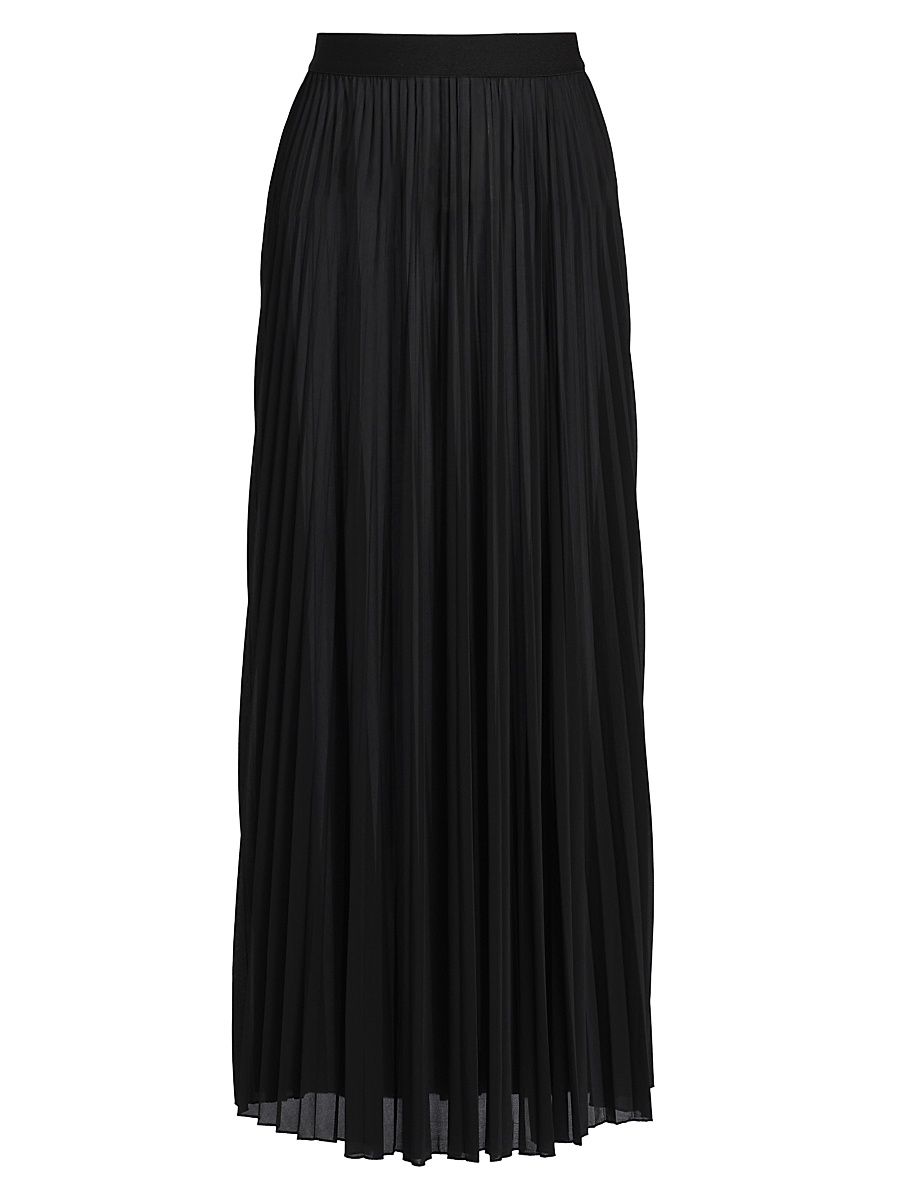 Women's Mist Pleated Maxi Skirt - Black - Size Small