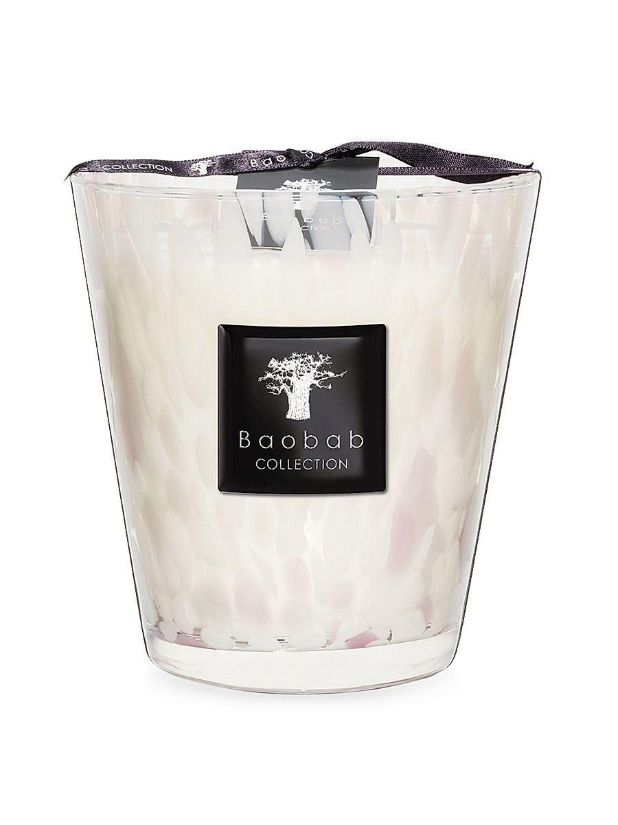 Pearls White Pearl Candle - White - Size Medium