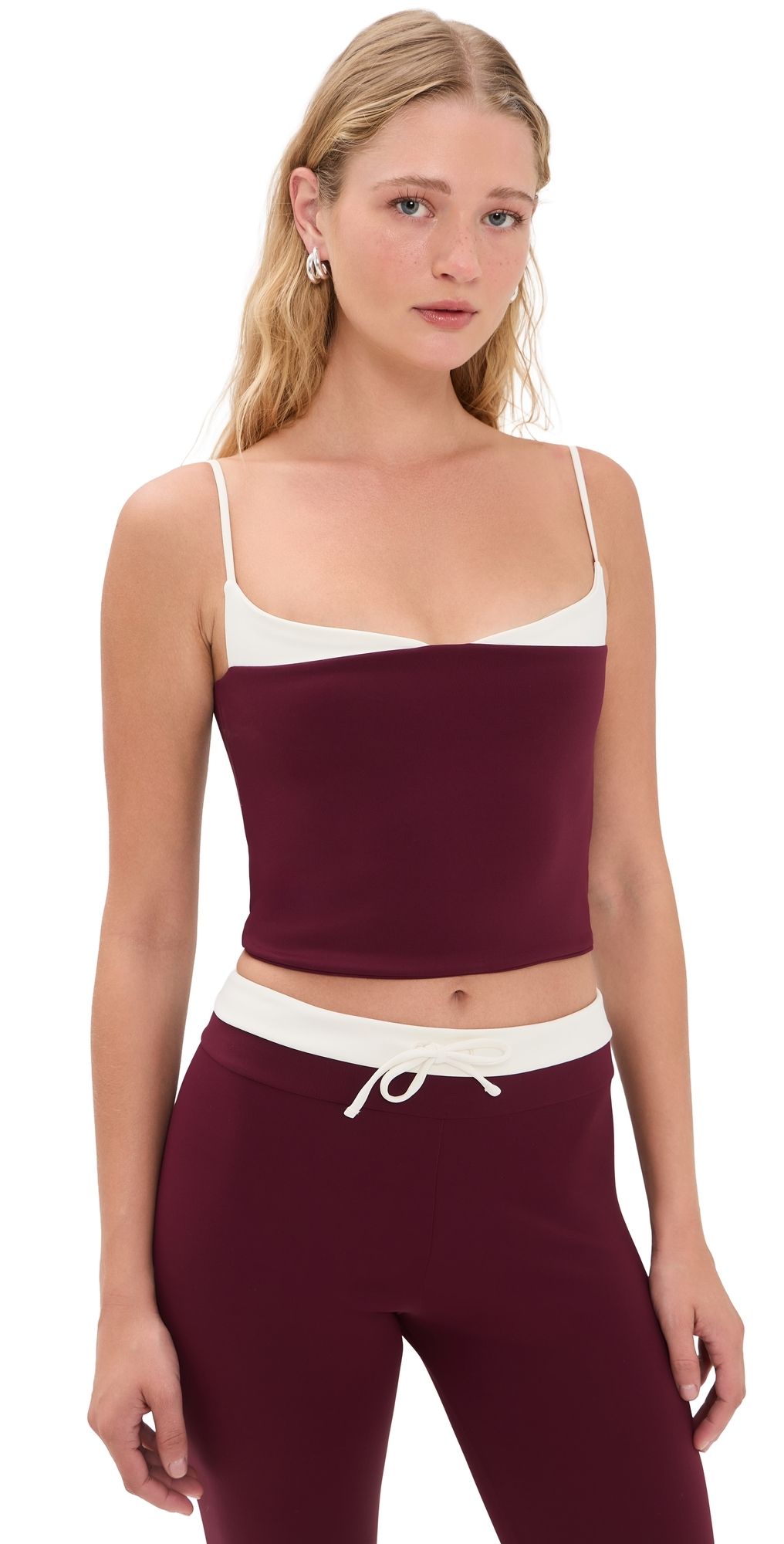 Port De Bras Amaya Top Burgundy/Chantilly S