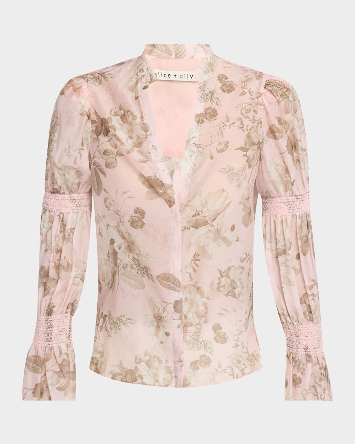 Ilan Smocked-Sleeve Blouse