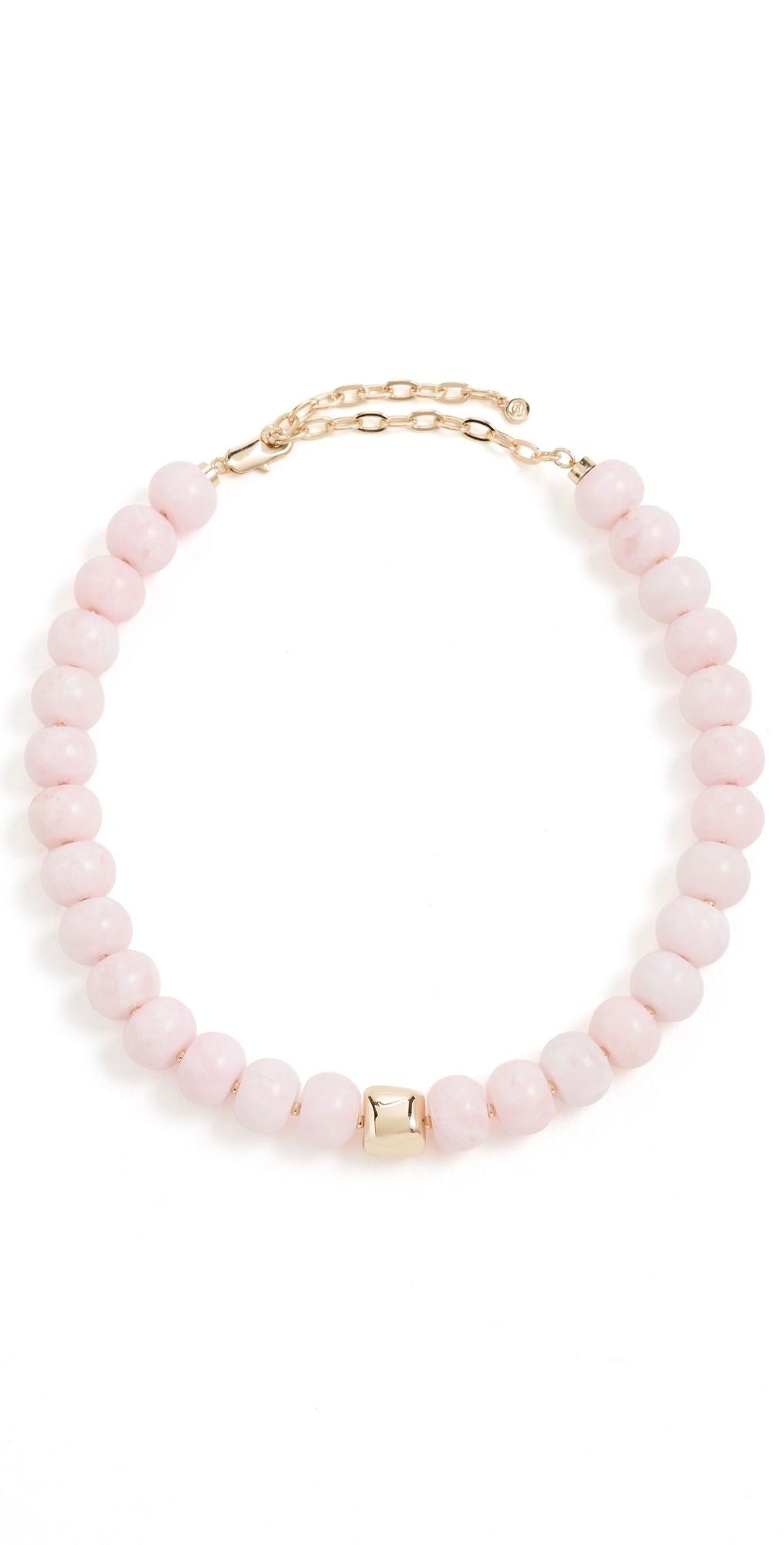 Ettika Power Bead Statement Necklace in Rose Quartz Rose Quartz One Size
