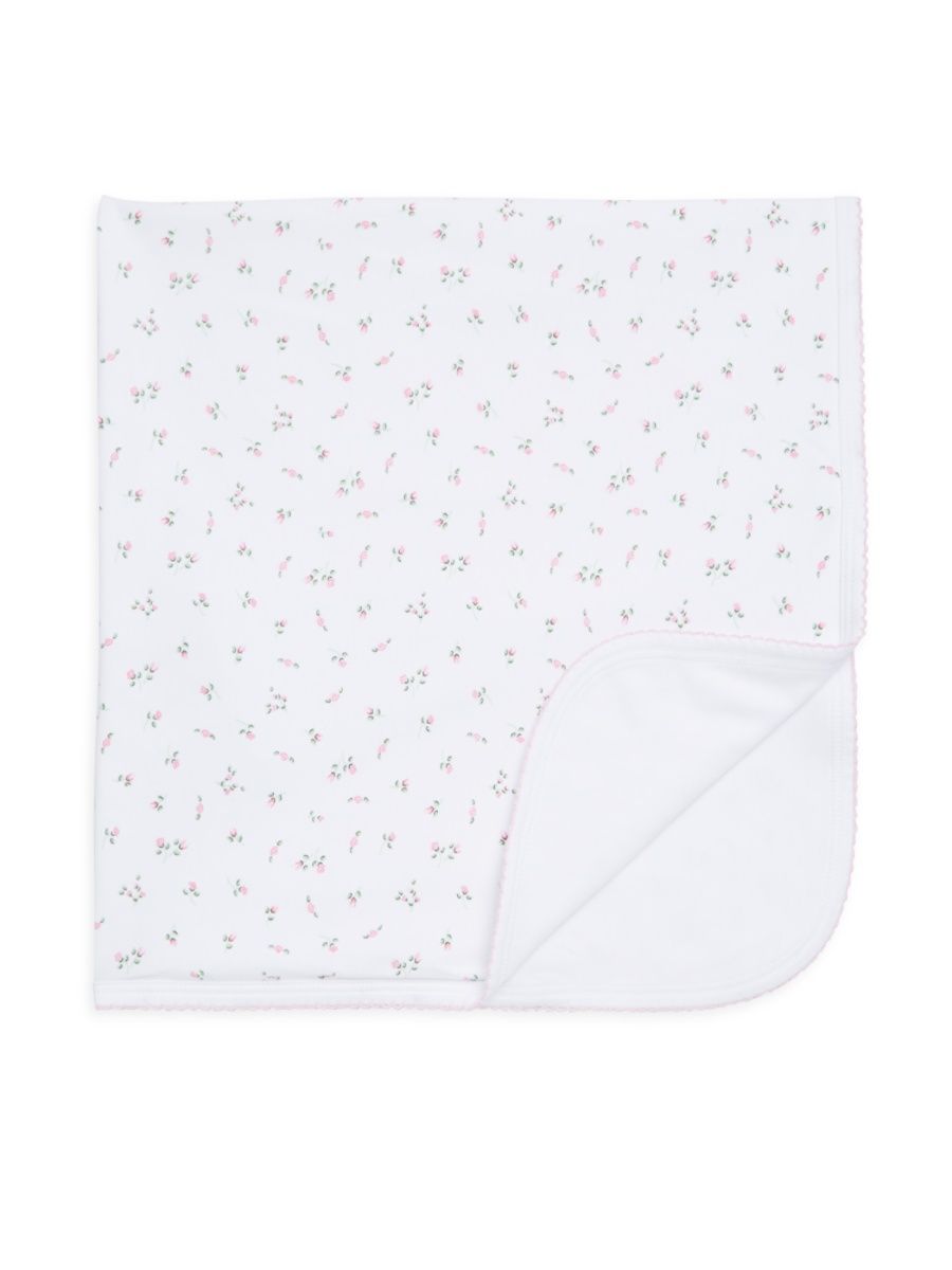 Kissy Kissy Girl's Baby's Garden Print Pima Cotton Blanket - White Multi