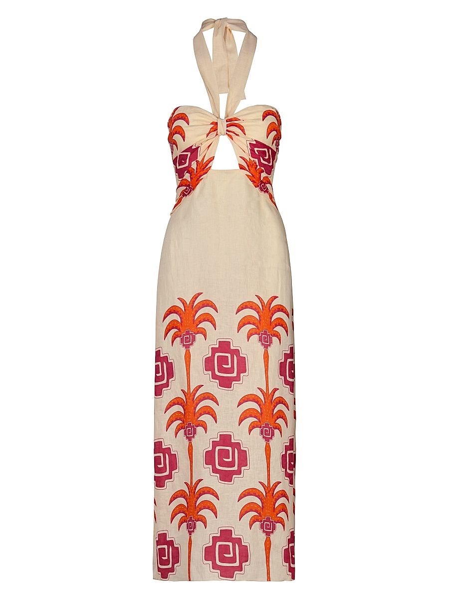 Women's Water Adventure Ankle Dress - Ecru Red Wine - Size 4