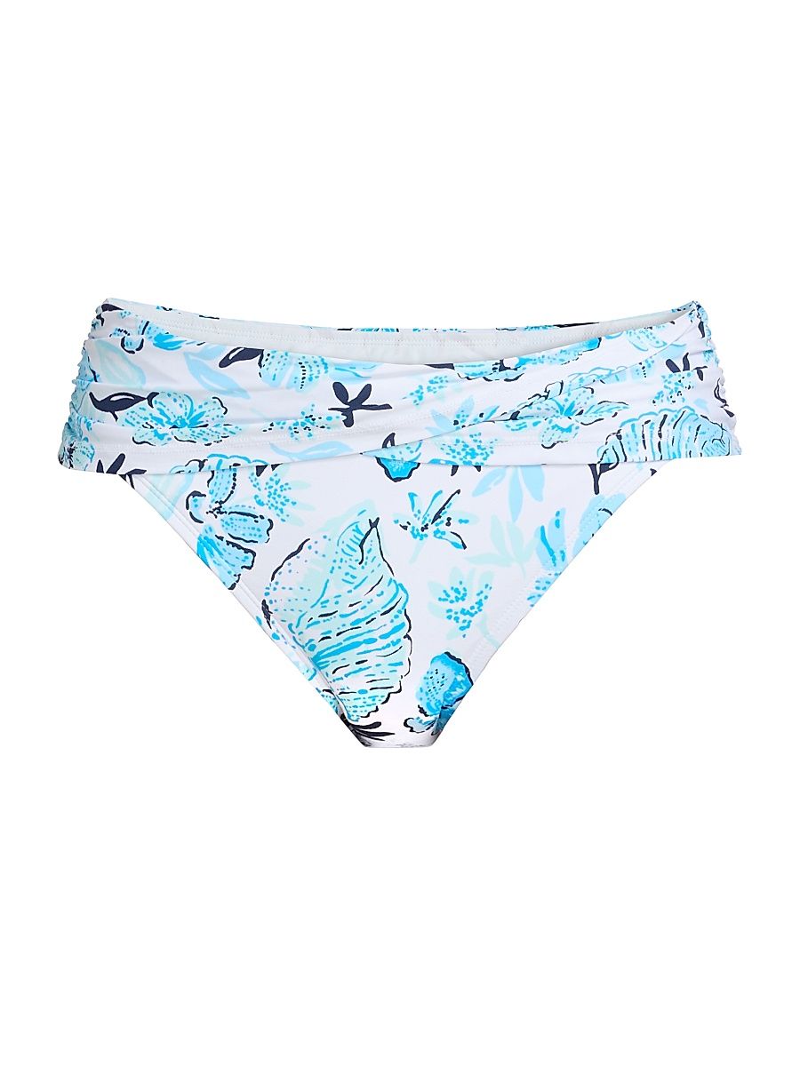 Women's Lagoon Hipster Bikini Bottom - White Multi - Size 12