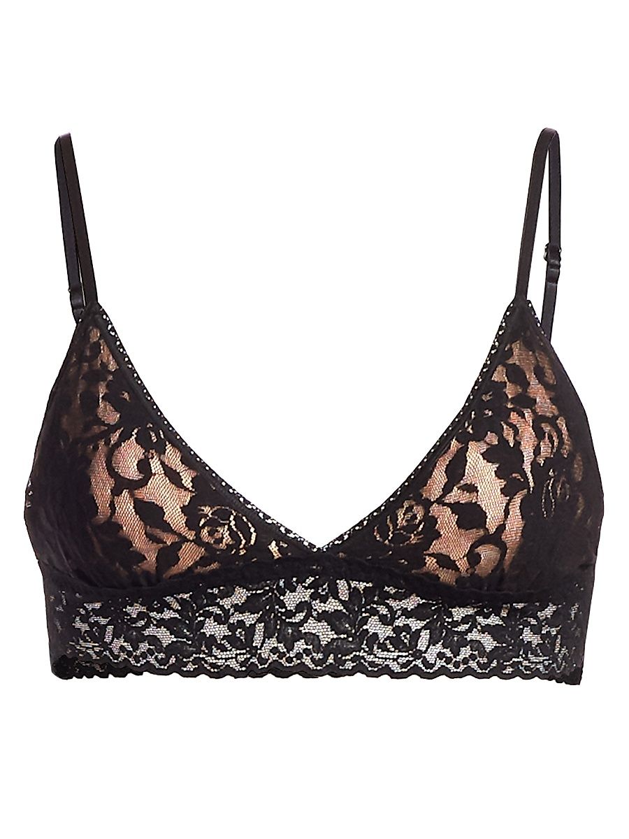 Women's Signature Lace Padded Bralette - Black - Size XS