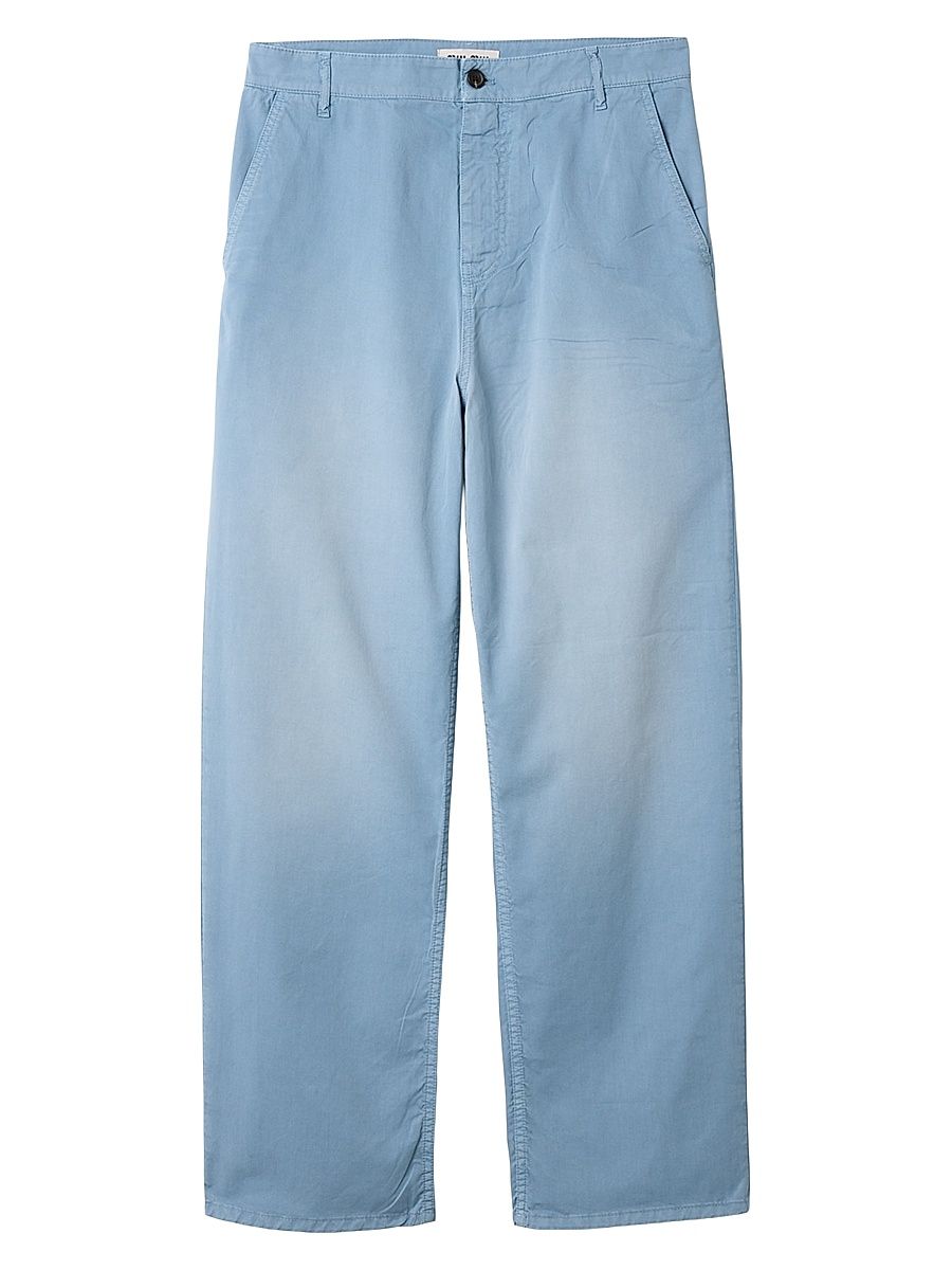 Women's Garment-Dyed Twill Pants - Blue - Size 2