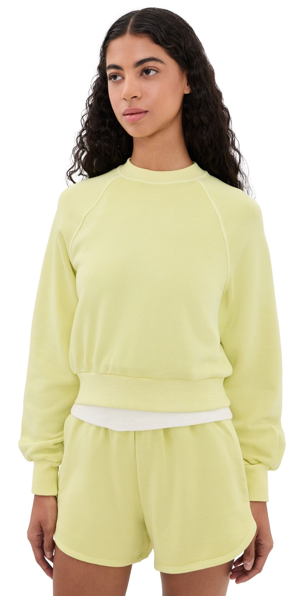 Beyond Yoga Fade Out Sweatshirt Washed Electric Lime S