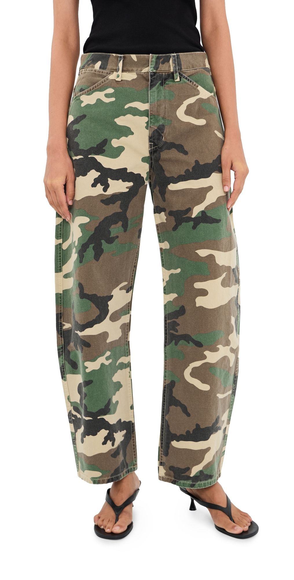 Nili Lotan Tribeca Pants Khaki Overdyed Camo 0