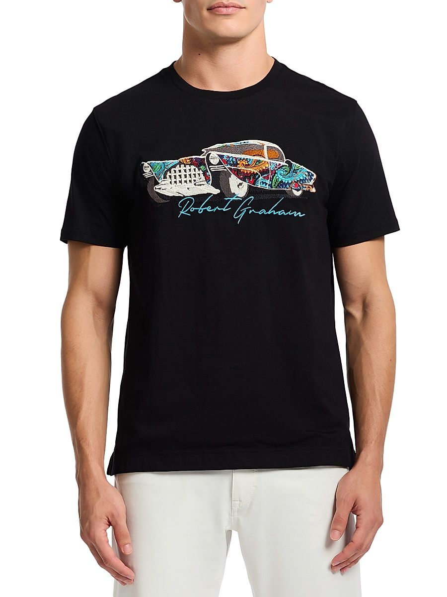Men's Vintage Car Graphic T-Shirt - Black - Size Medium
