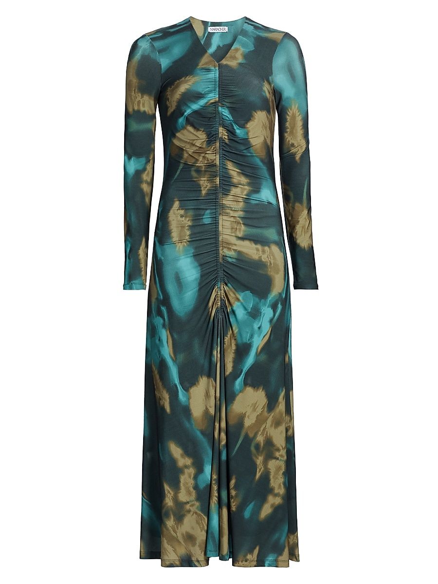 Women's Chester Carly Abstract-Print Maxi Dress - Green - Size XL