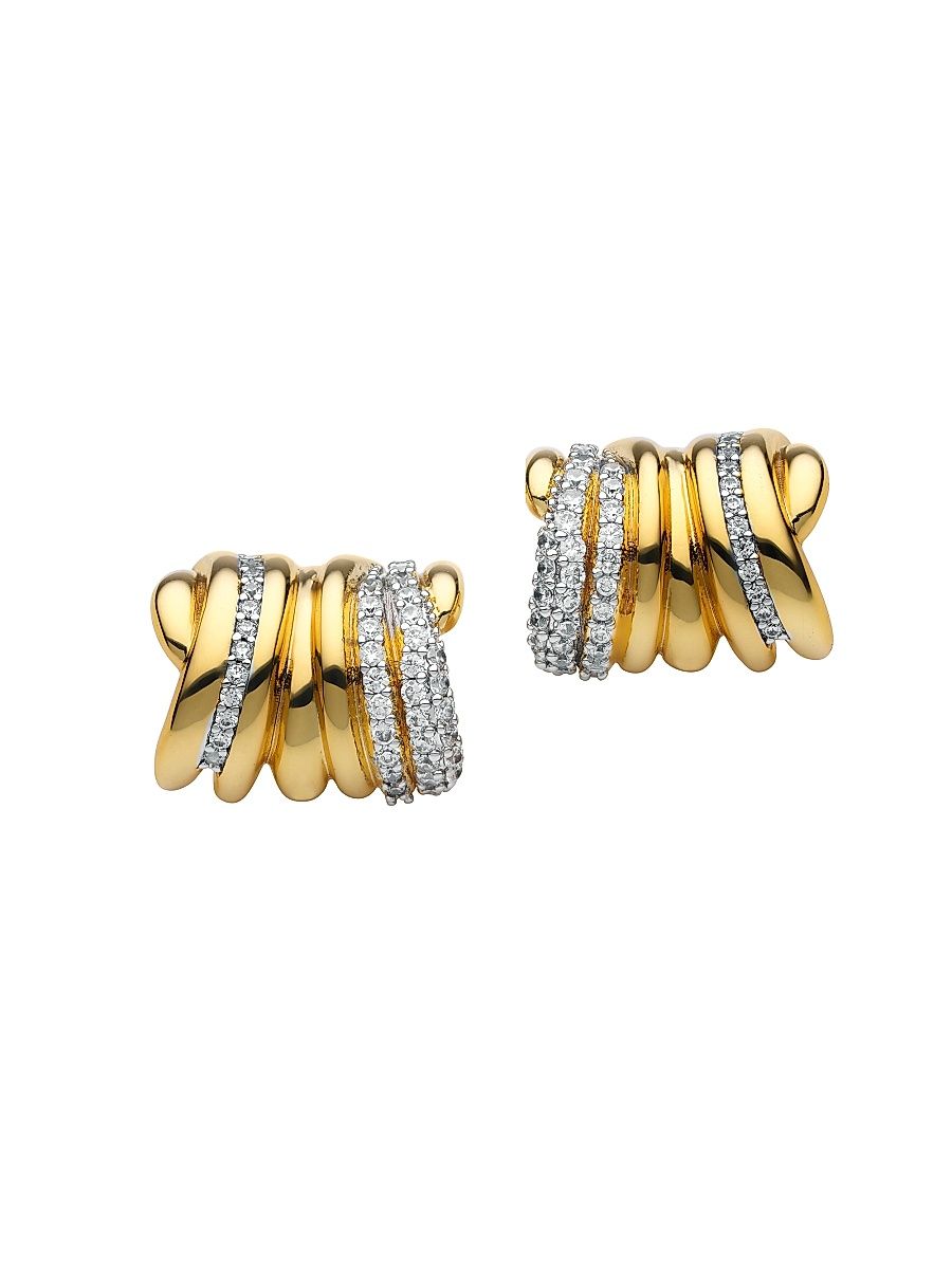 Women's Zagora Vallie 24K-Gold-Plated & Cubic Zirconia Earrings - Yellow Gold