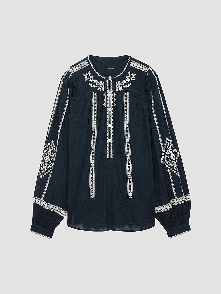 Zadig & Voltaire Women's Tigy Cotton Blouse - Encre - Size Small