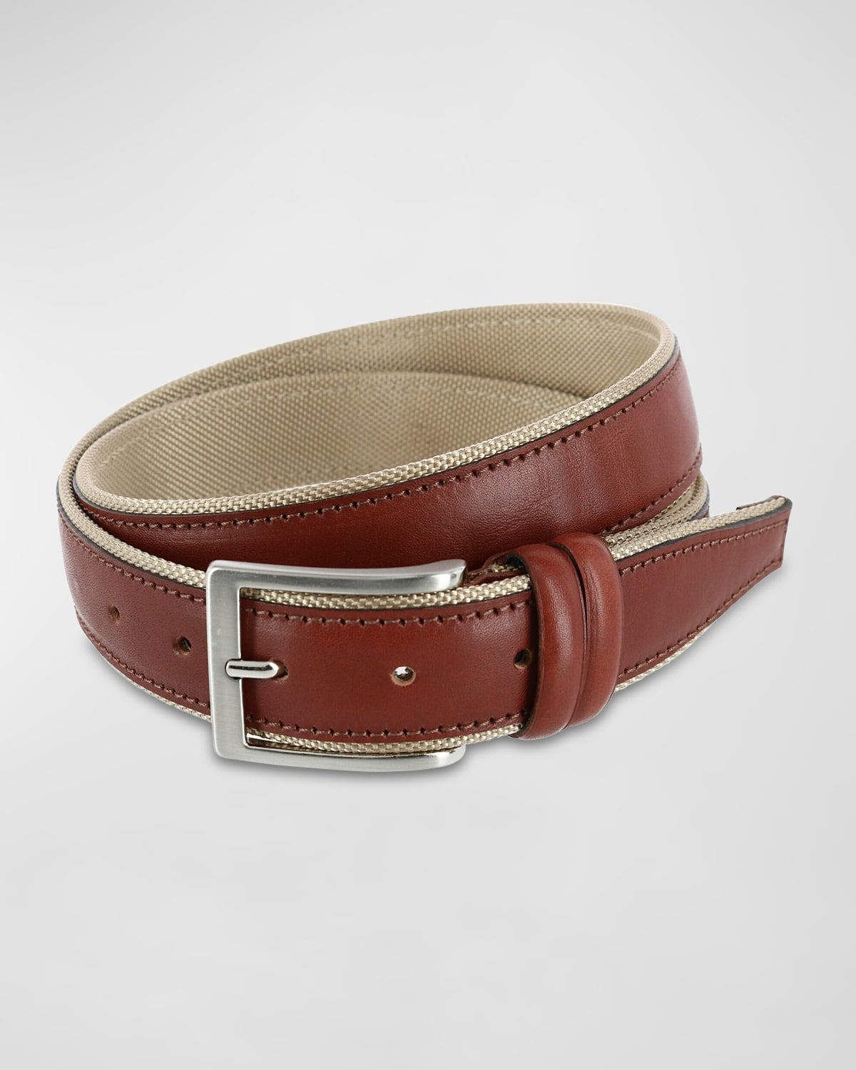 Men & apos;s Back Nine Leather and Nylon Belt