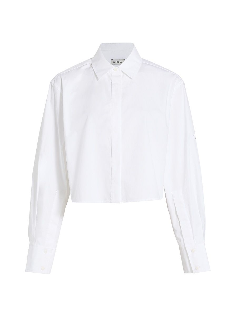 Women's Renata Crop Shirt - White - Size XL