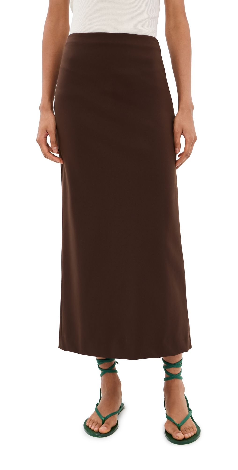 Tibi Compact Pencil Skirt Brown 00