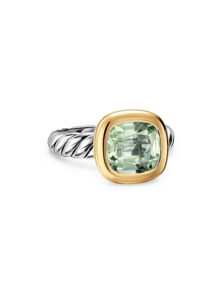 Women's DY Mercer Color Stone Ring in Sterling Silver - New Prasiolite - Size 7