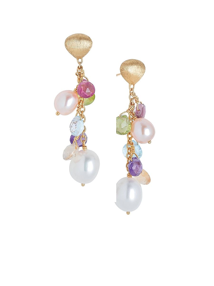 Women's Paradise 18K Yellow Gold & Mixed-Gemstone Drop Earrings