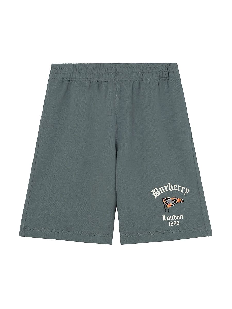Men's Rick Check Flag Cotton Shorts - Seafarer Blue - Size XS