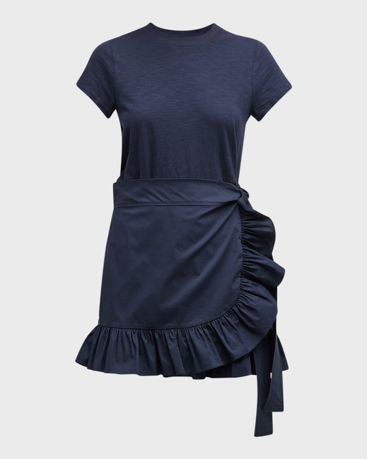 Mikayla Jersey Wrap-Skirt Mini Dress