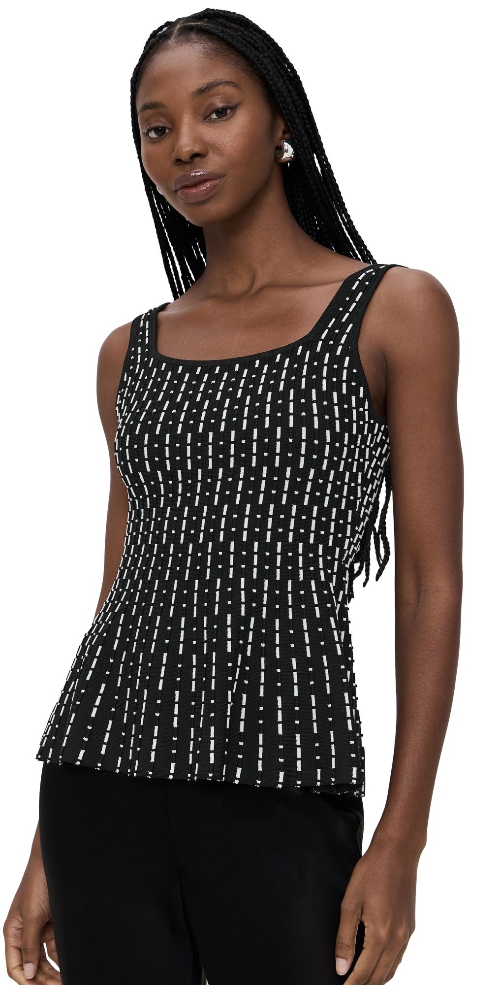 STAUD Ellen Top Black Geo M