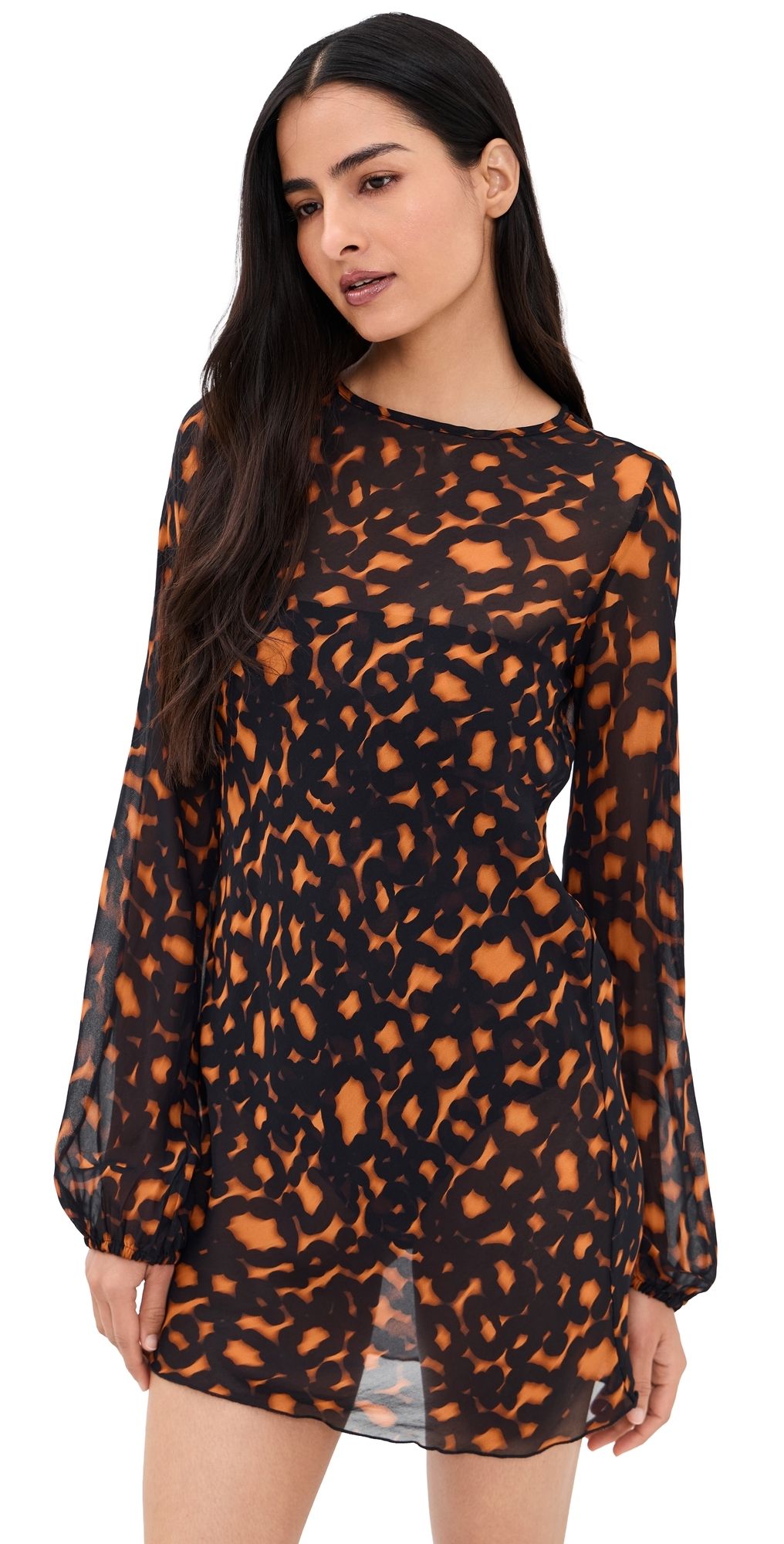 Eywasouls Malibu April Mini Dress Solstice Leopard S